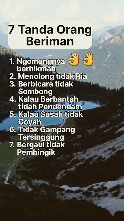 Tujuh tanda orang beriman #short #faktamenarik #tandaorangberiman #mitraediwas