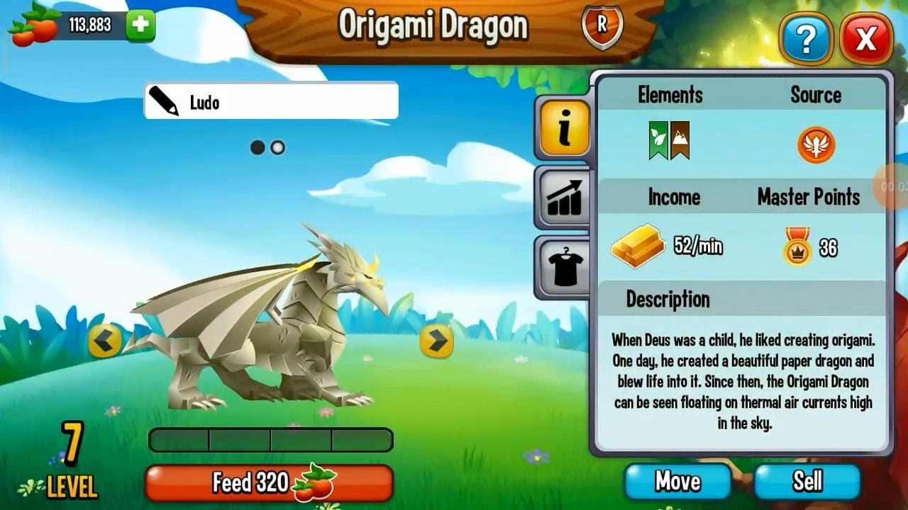 Origami Dragon Reward Dari Quest Battle Dragon City Game Play YouTube