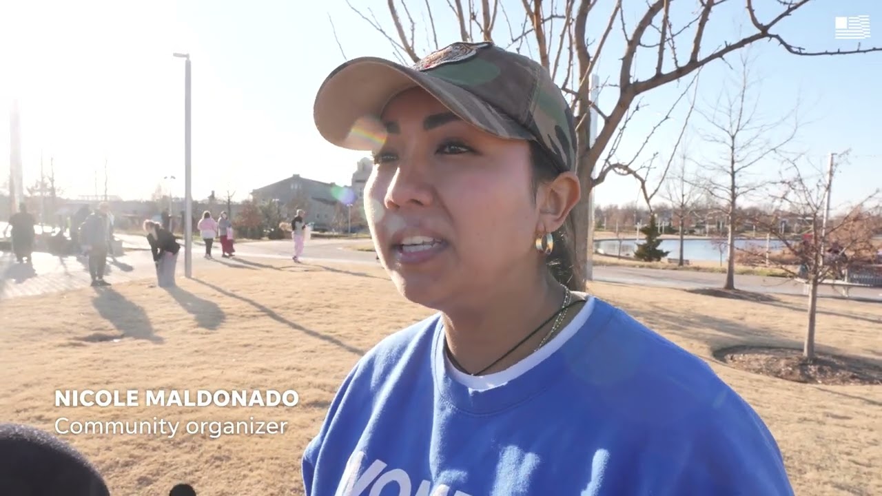 Watch hundreds march against ICE activity in protest in downtown OKC