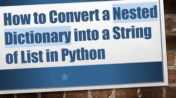 How to Convert a Nested Dictionary into a String of List in Python