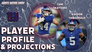 Cam Skattebo & Kayvon Thibodeaux | Giants Player Profile & Projections | 176