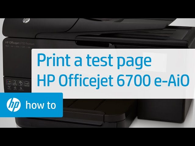 Printing a Test Page | HP Officejet 6700 Premium e-All-in