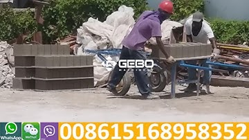 QT4 15 cement hollow block maker production line, building block machine for sale in jamaica