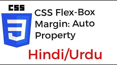 CSS Flex Box Margin Auto value in CSS Hindi Urdu