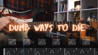 Dumb Ways To Die Сover Guitar Tab Lesson Tutorial