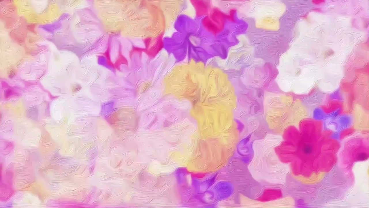 Abstract Colorful Flower Painting Background Video Clip, No Copyright | Various Background Clips