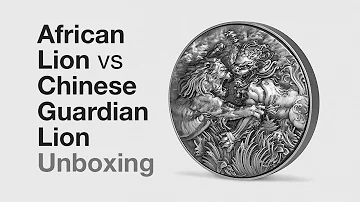 African Lion vs Chinese Guardian Lion 2 oz Pure Silver Collectible Coin - Unboxing
