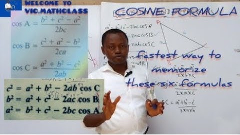 HOW TO MEMORIZE COSINE FORMULA @victorohia739 #cosine formula example