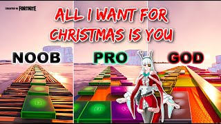 Mariah Carey - All I Want for Christmas Is You - Noob vs Pro vs God (Fortnite Music Blocks) Code!