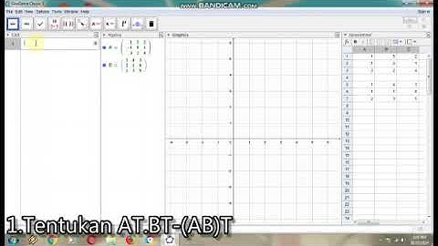 GEOGEBRA: Tutorial Matriks dengan Geogebra