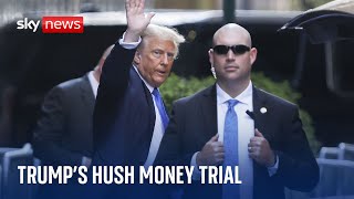 Donald Trump in Manhattan court for hush money trial