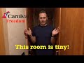 Carnival freedom inside room cabin tour its tiny