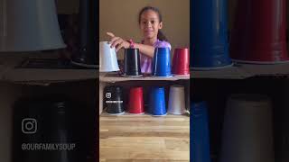 #familyfun we did the cup challenge #Familysoup