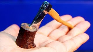 Очень маленький топор размером с монету. Крутая самоделка! Очень маленький топор размером с монету. Крутая самоделка!