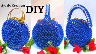 how to make a beaded round bag for beginners step by step