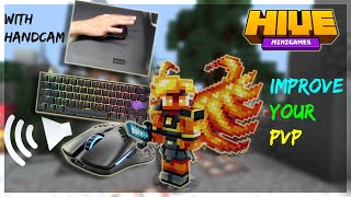 Hive skywars ASMR handcam gameplay (keyboard mouse sounds)