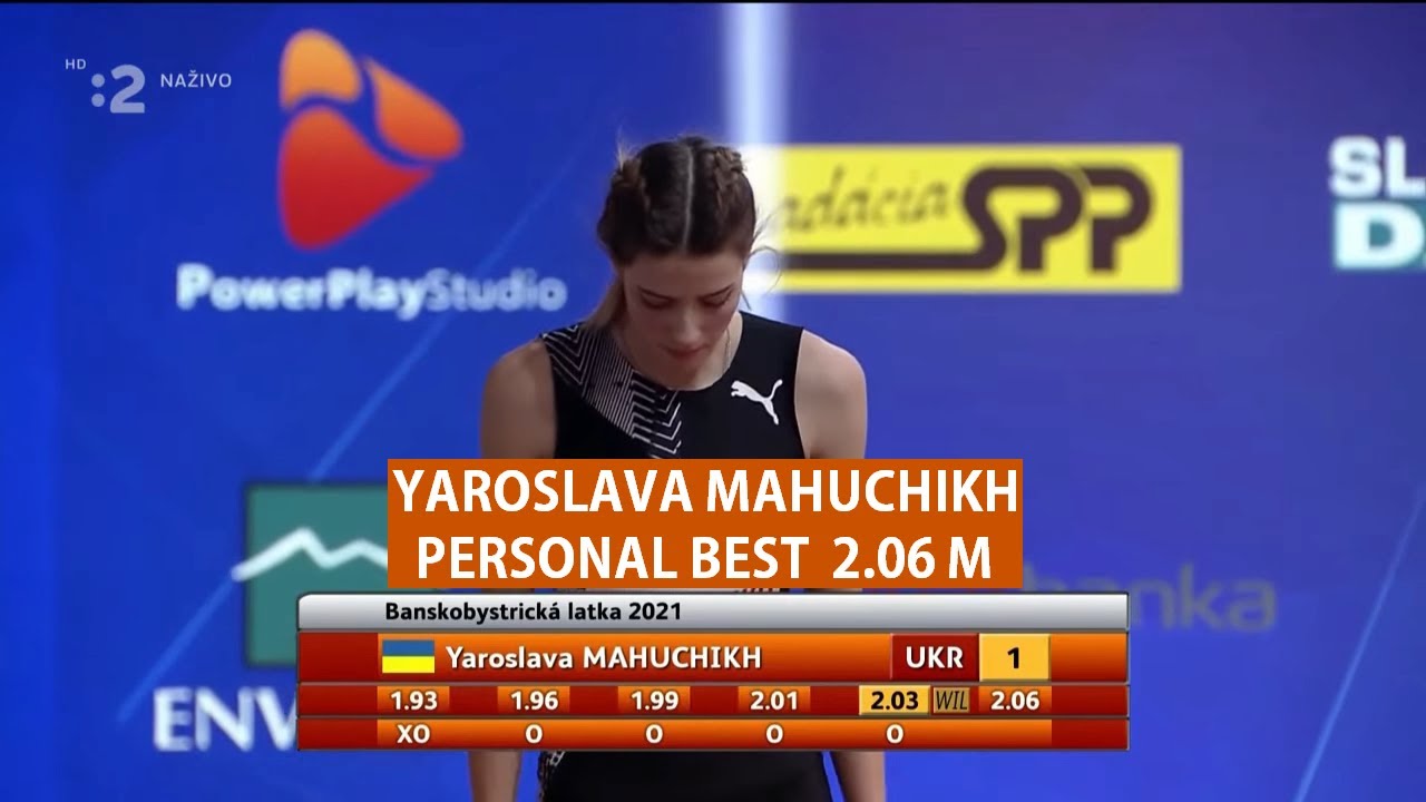 Yaroslava Mahuchikh Personal Best 2.06 m. Women High Jump World Athletics 2021