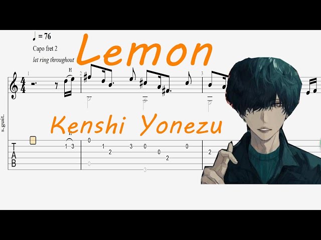 Lemon -( Kenshi Yonezu) Guitar Tab | Fingerstyle |Guitar Tutorial