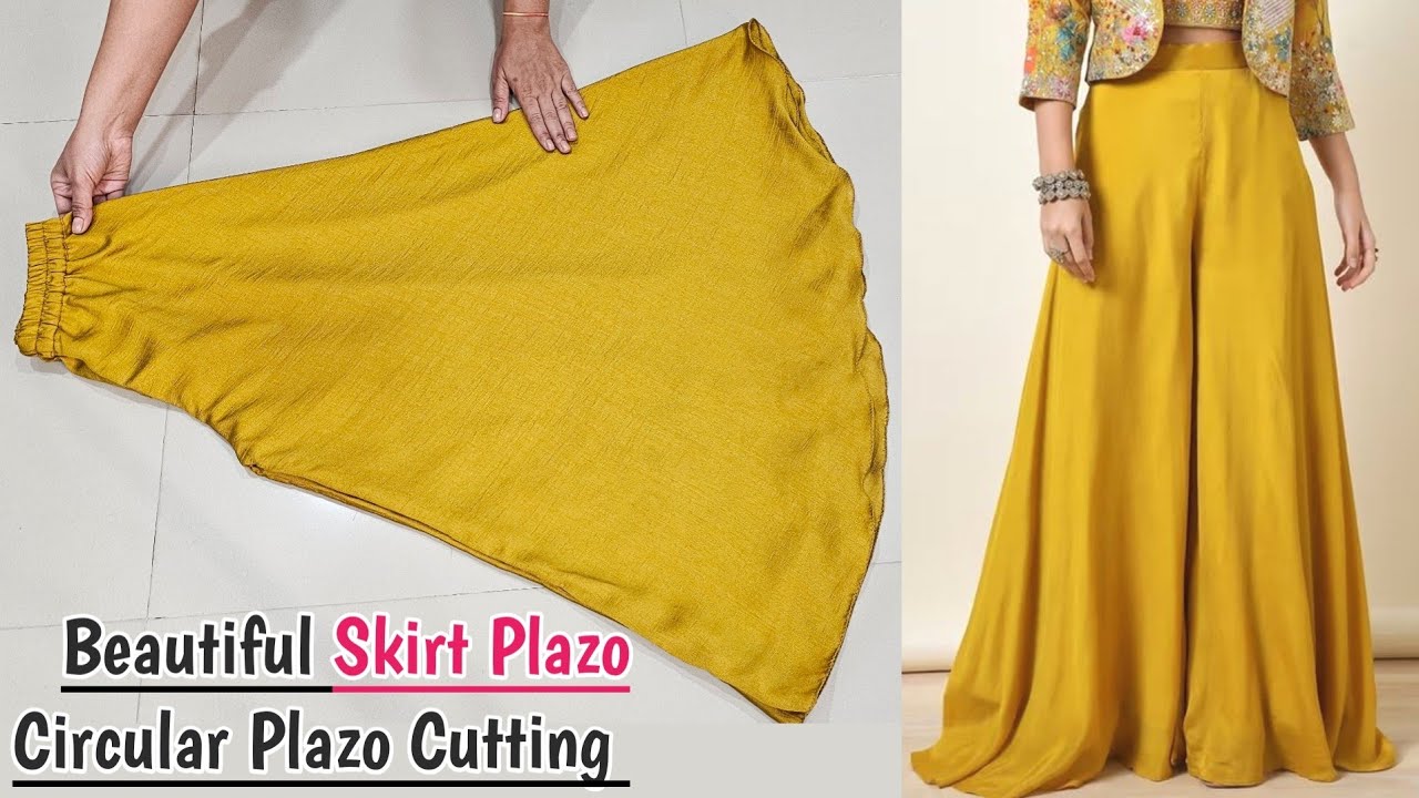 Very Easy Circular Plazo Cutting And Stitching | plazo cutting for beginners 