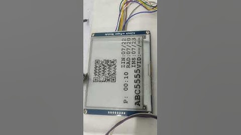 E-paper testing and refreshing with esp32