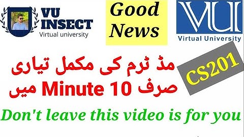 CS201 Midterm All Important material in one video | CS201 Midterm exams preparation| cs201 Subjectiv