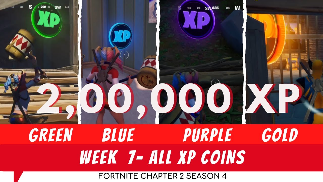Week 7 - All XP Coins Locations Fortnite Chapter 2 Season 4