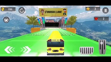School Bus Stunt Mega Ramp Stunt Racing - Android Gameplay - Games for Android