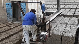 How Concrete Bricks Are Made | Concrete Bricks Making Process by Man vs Machine HD 61,652 views 2 years ago 3 minutes, 59 seconds