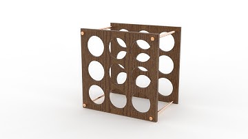 Wine Bottle Holder Designed in autodesk fusion 360