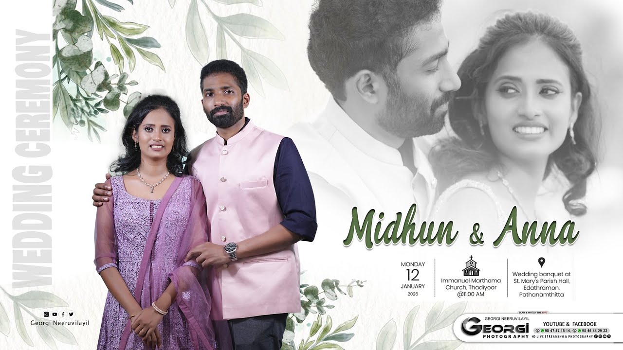 Midhun ❤️ Anna  - WEDDING CEREMONY / GEORGI PHOTOGRAPHY : 12 - 01 - 2026