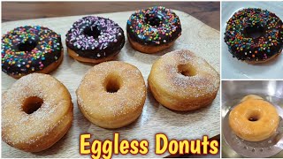 Eggless Donuts Recipe | Soft, Light and Fluffy Donut Recipe | Step by Step Process for Making Donuts