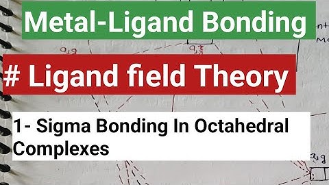 Sigma bonding in Octahedral complex # M.Sc, ligand filed Theory