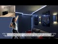 DIY Lighted Crown Molding | I Bought My First House At 22 Home Series: Small Home Cinema