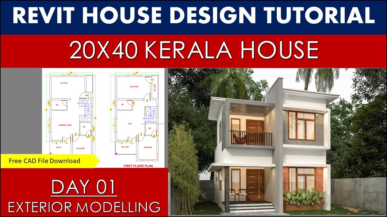 DAY 01 Exterior Design 20X40 Kerala House Design YouTube
