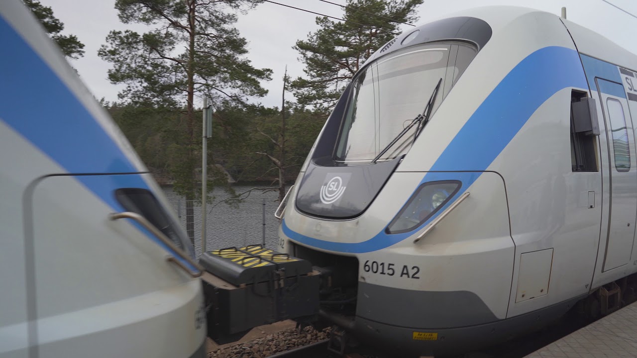 Sweden, Stockholm, train ride from Handen to Farsta Strand