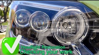 Headlight Restoration checking your work before you finish❓(RARE & difficult HEADLIGHT)