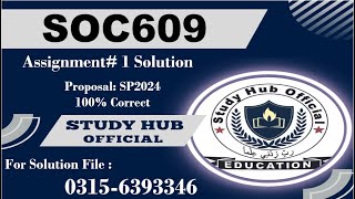 SOC609 assignment 1 solution SP2024
