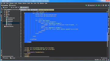 Foundation for Responsive Web Design Tutorial - 9 - Top Nav Search and Left Menu