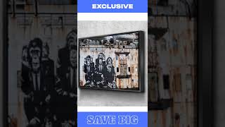 Banksy Prints | Banksy Canvas Art | Banksy Prints for Sale | Graffiti Canvas Art | 3 Wise Monkeys...