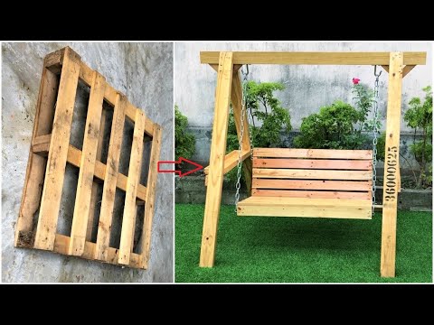 Woodworking Projects Old Pallets // Ideas Making Outdoor Swing For Your
