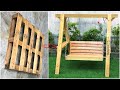 Woodworking Projects Old Pallets // Ideas Making Outdoor Swing For Your Garden