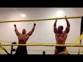 Chris masters and brian cage flexing  fighting spirit pro wrestling