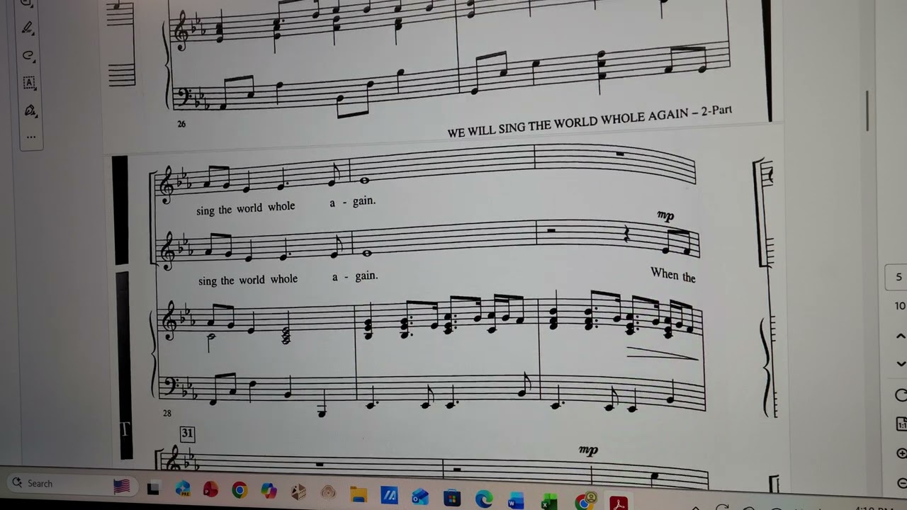 We will Sing the World Alto 