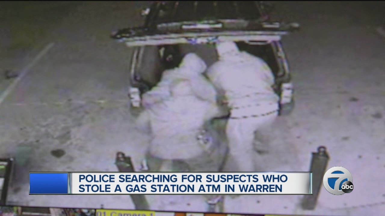 Suspects steal empty ATM from Warren gas station - YouTube