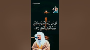 سورة المؤمنون، من الآية(84)إلي الآية(87)، بصوت القارئ الشيخ ياسر الدوسري.