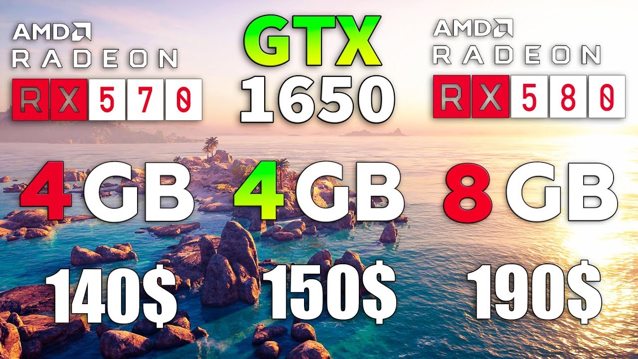 GTX 1650 RX vs RX 580 in 8 - YouTube