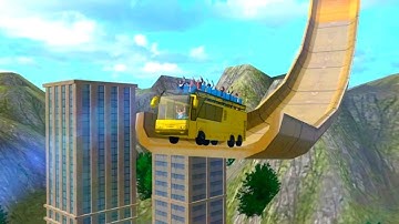 Impossible Bus Stunt Driving 3D- Mega Ramp Racing Driving Simulator - #Android GamePlay
