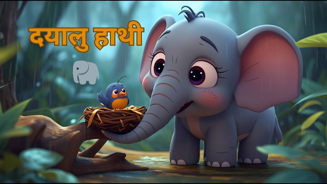 दयालु हाथी और नन्हा पक्षी 🐘🕊️ | Emotional Kids Story in Hindi | Moral Story | Panchatantra Kahani