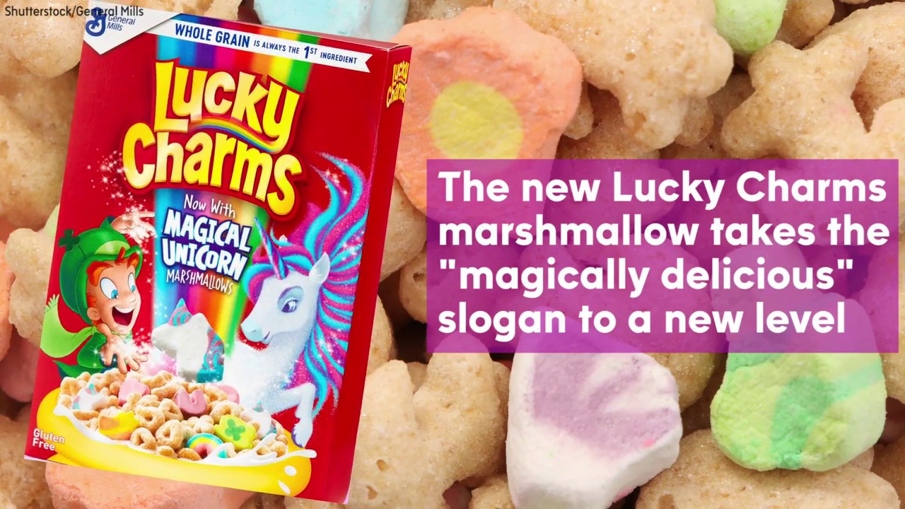 newspaper mockup Lucky Charms reveals new magical unicorn marshmallow