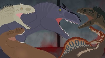 Jurassic World Dinosaurs vs Ark Giga | DINOSAUR BATTLE | Stick nodes Animations 2025